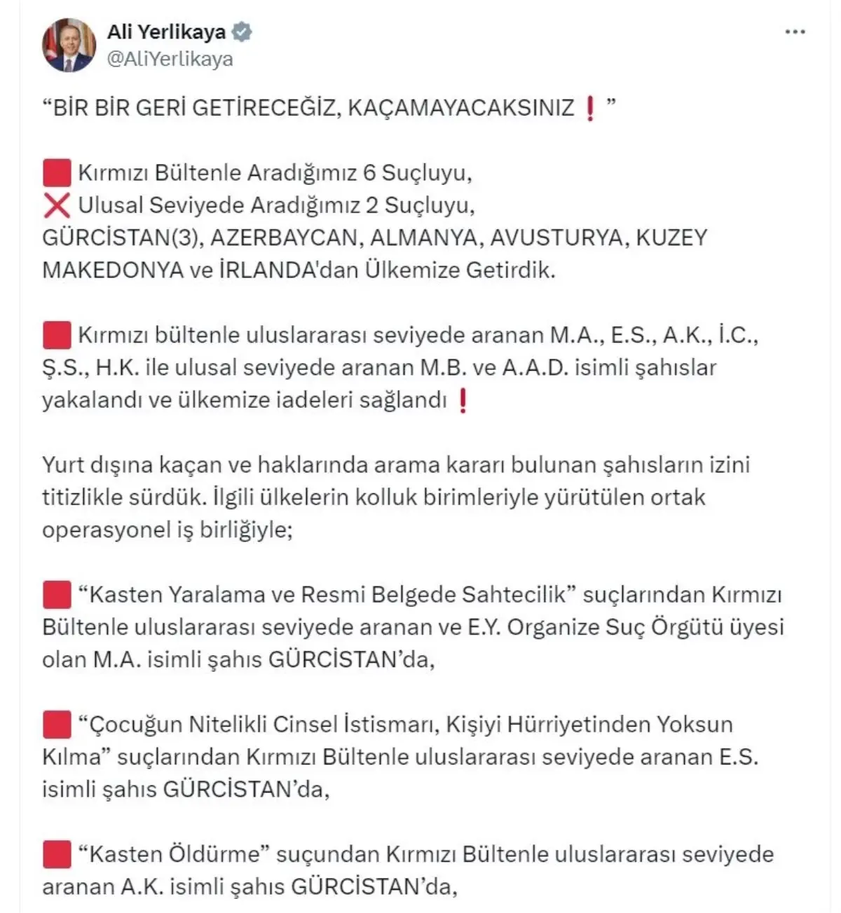 6 suclu yurt disinda yakalandi jKOYjnTq