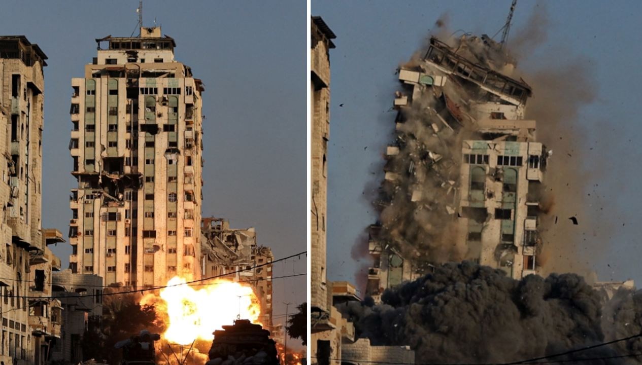 israil gazzede mekke adli cok katli binayi da vurdu Khgx7h49